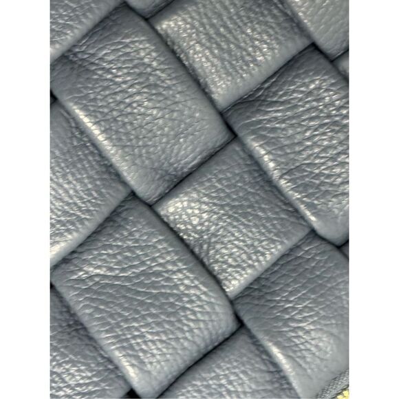 Valentina Fiore blue weave gold stud chain Italian leather shoulder bag - Picture 12 of 12